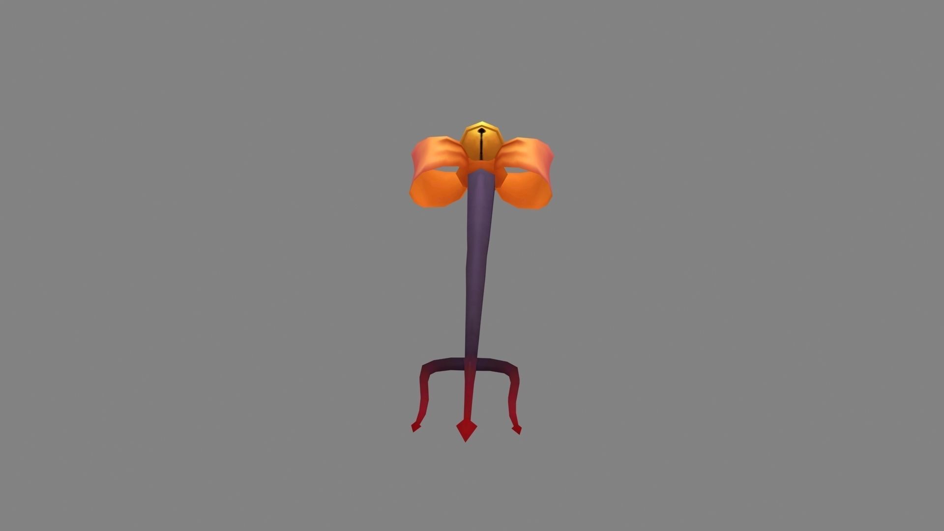 Cartoon devil tail - female Low-poly 3D model_2