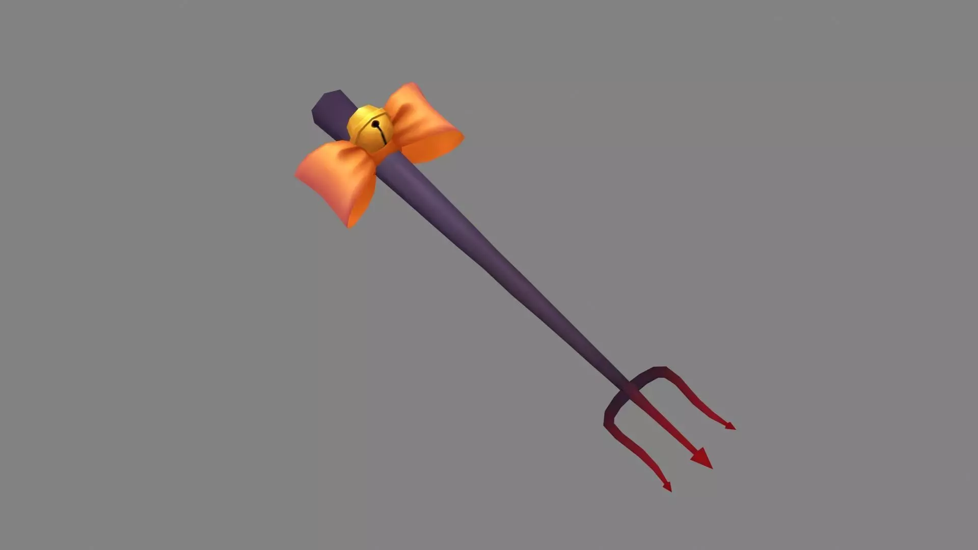 Cartoon devil tail - female Low-poly 3D model_0