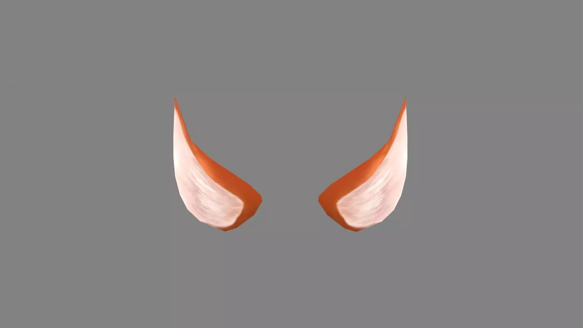 Cartoon fox ears - head decoration Low-poly 3D model