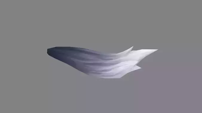 Cartoon wolf tail - grey