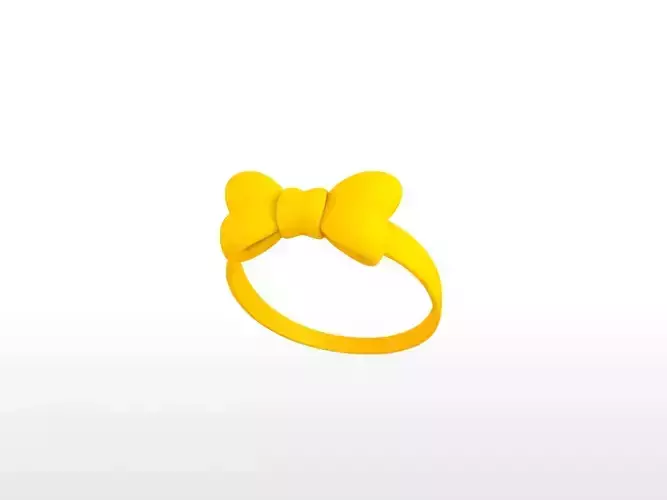 Headband009 Yellow Bow Headband