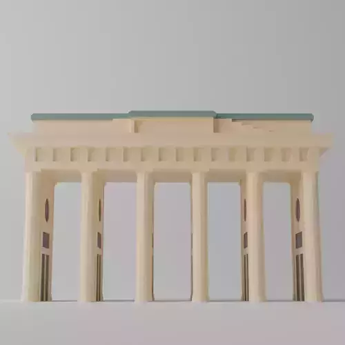 Cartoon Berlin Brandenburg Gate Landmark