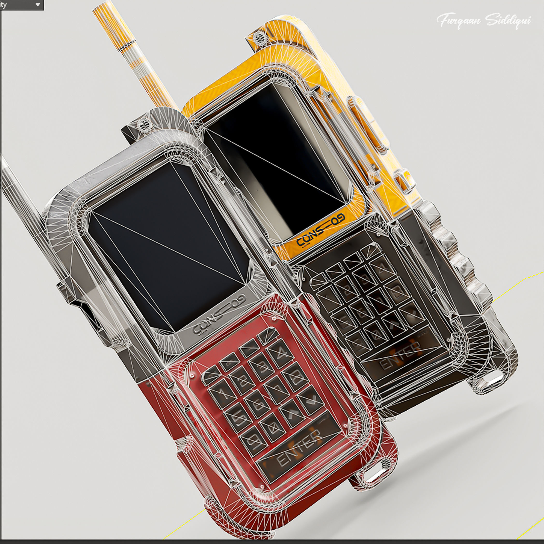 Sci-fi Controller V9 PBR Low-poly 3D model_11