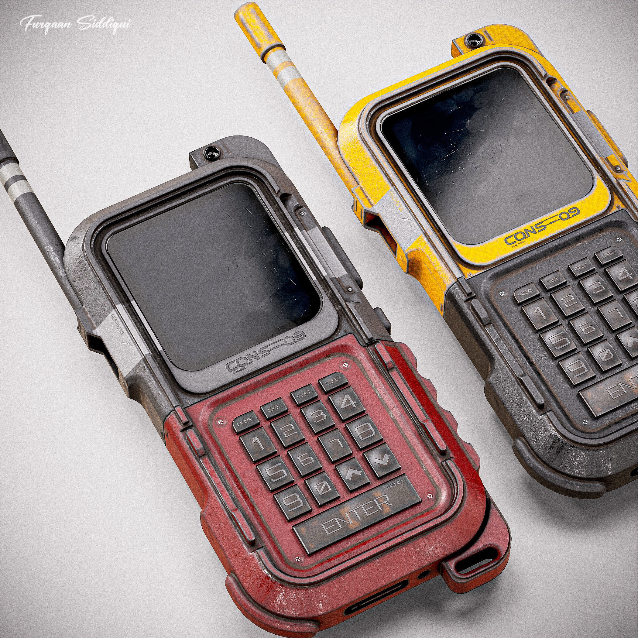 Sci-fi Controller V9 PBR Low-poly 3D model_8