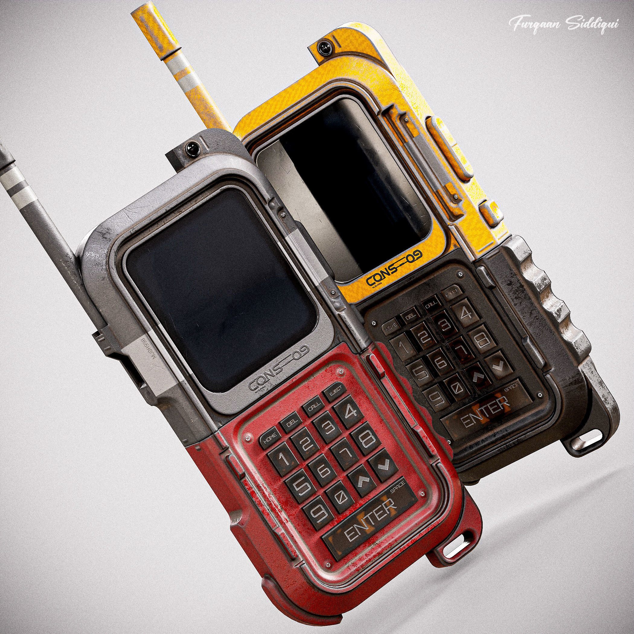 Sci-fi Controller V9 PBR Low-poly 3D model_10