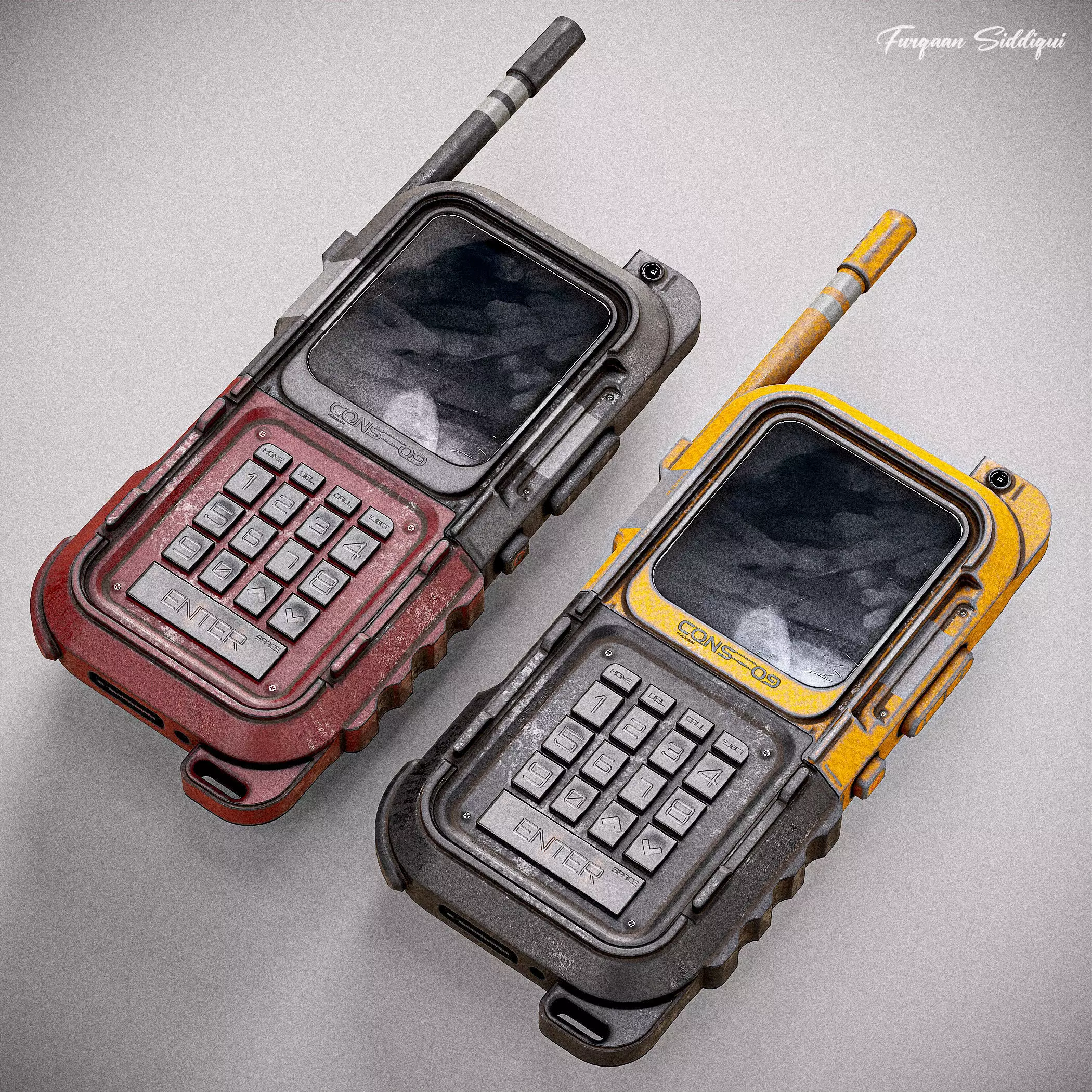 Sci-fi Controller V9 PBR Low-poly 3D model_0