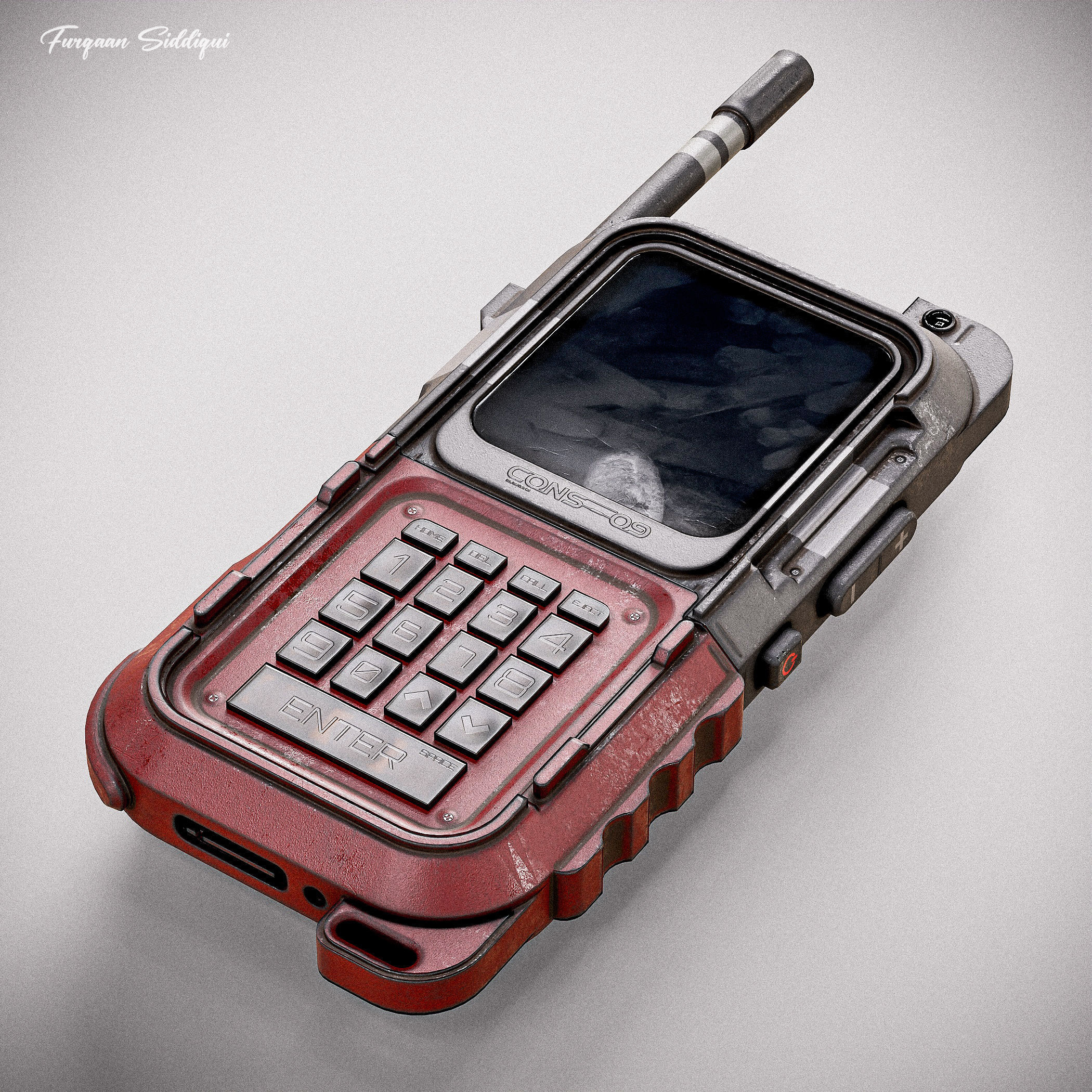 Sci-fi Controller V9 PBR Low-poly 3D model_7