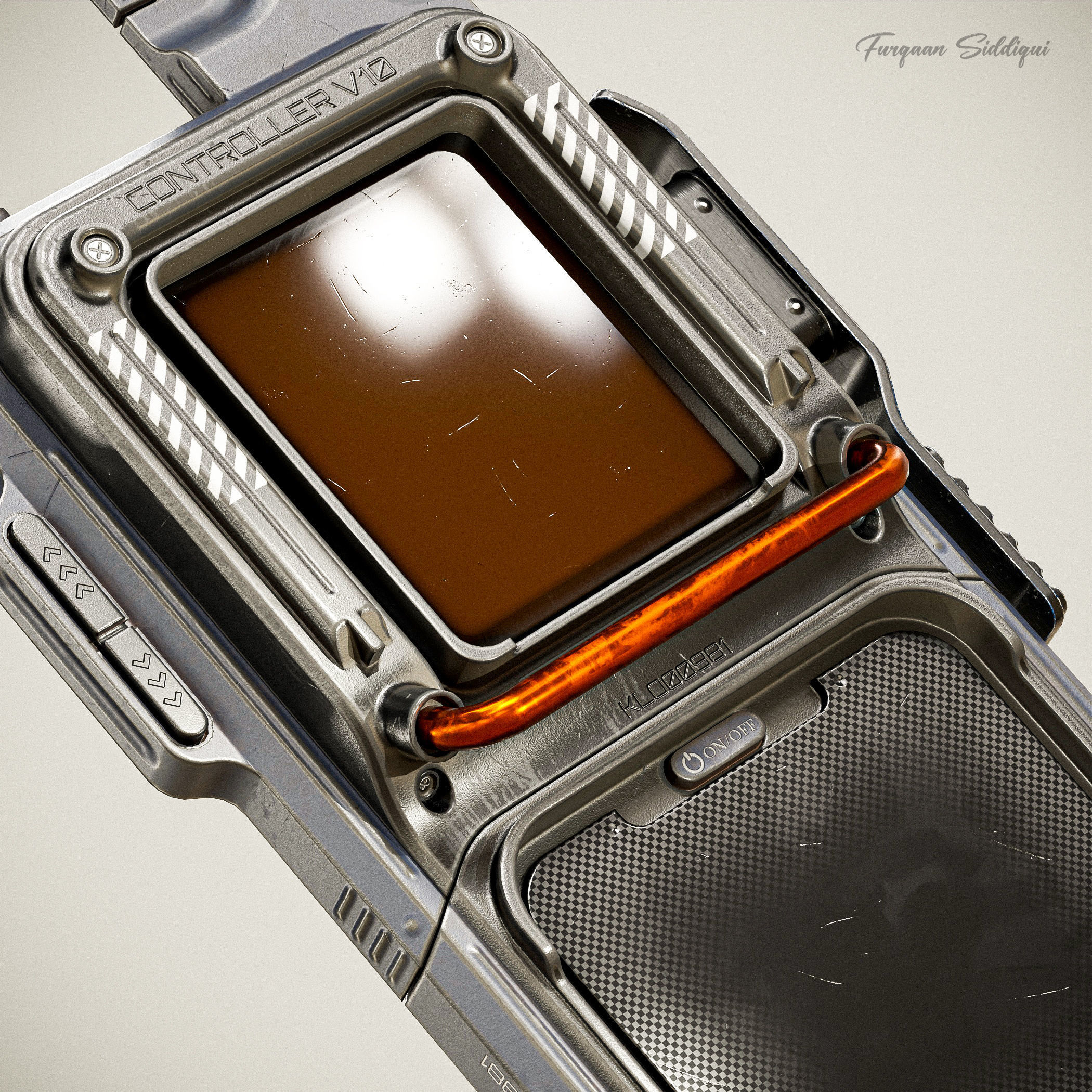 Sci-fi Controller V10 PBR Low-poly 3D model_6