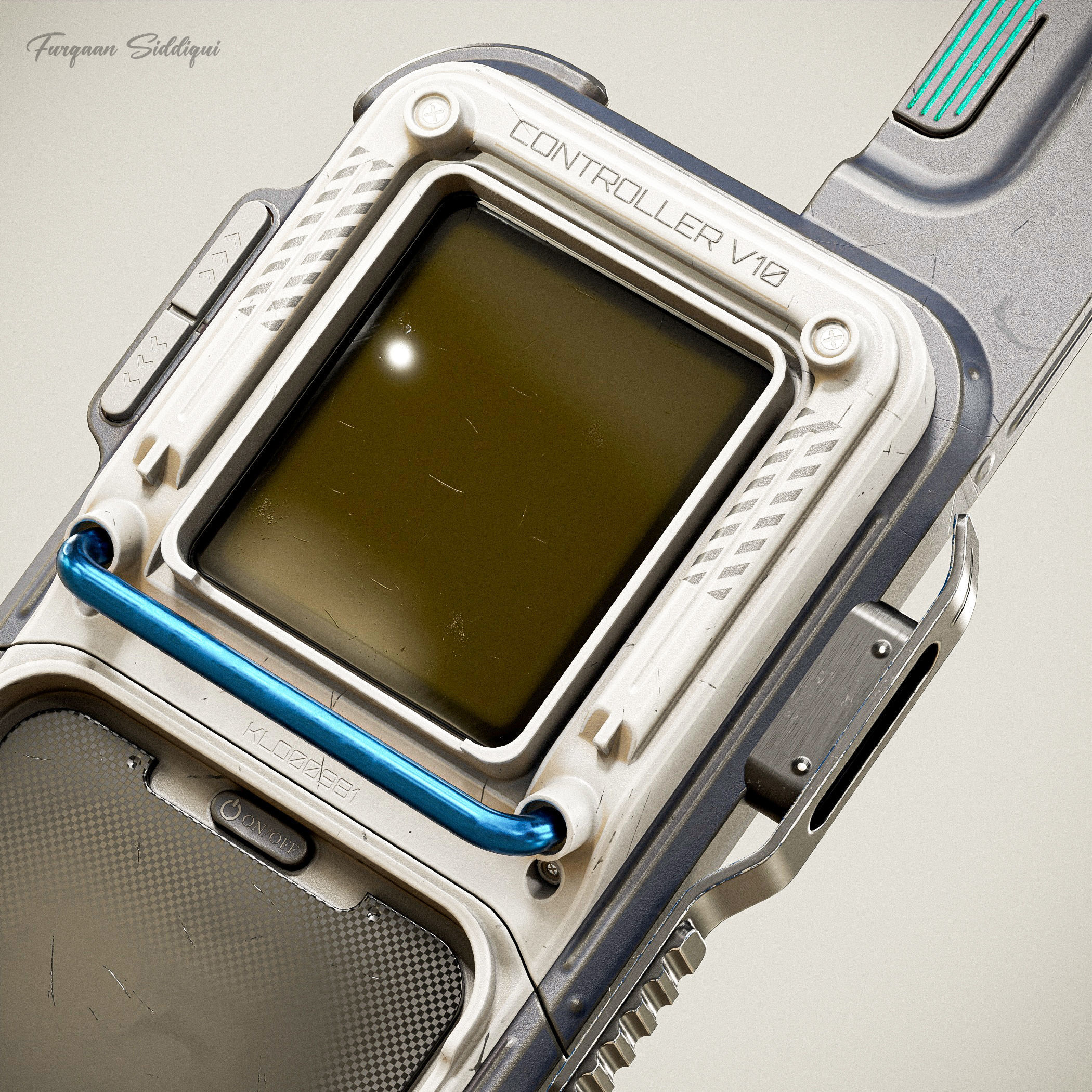 Sci-fi Controller V10 PBR Low-poly 3D model_11
