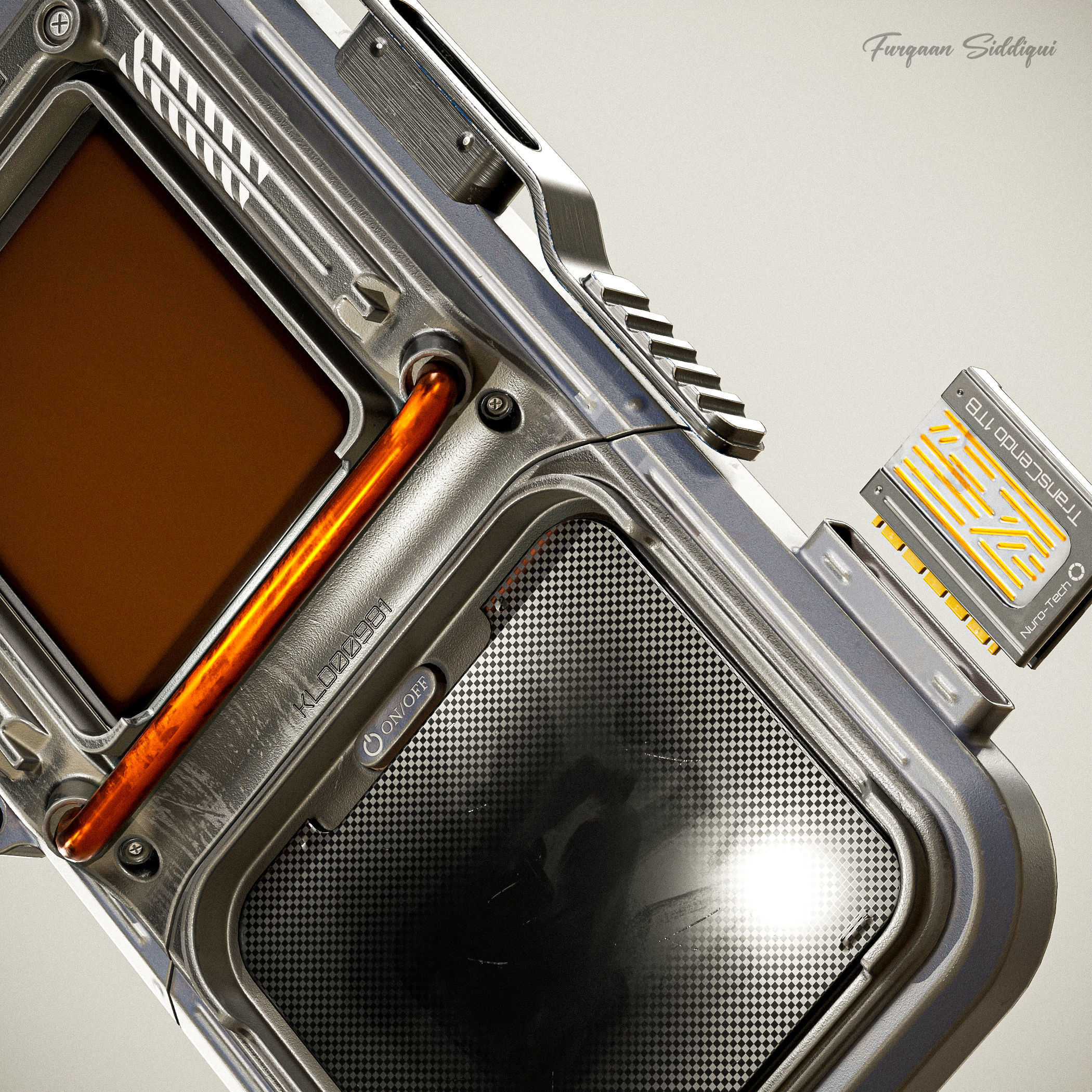 Sci-fi Controller V10 PBR Low-poly 3D model_7