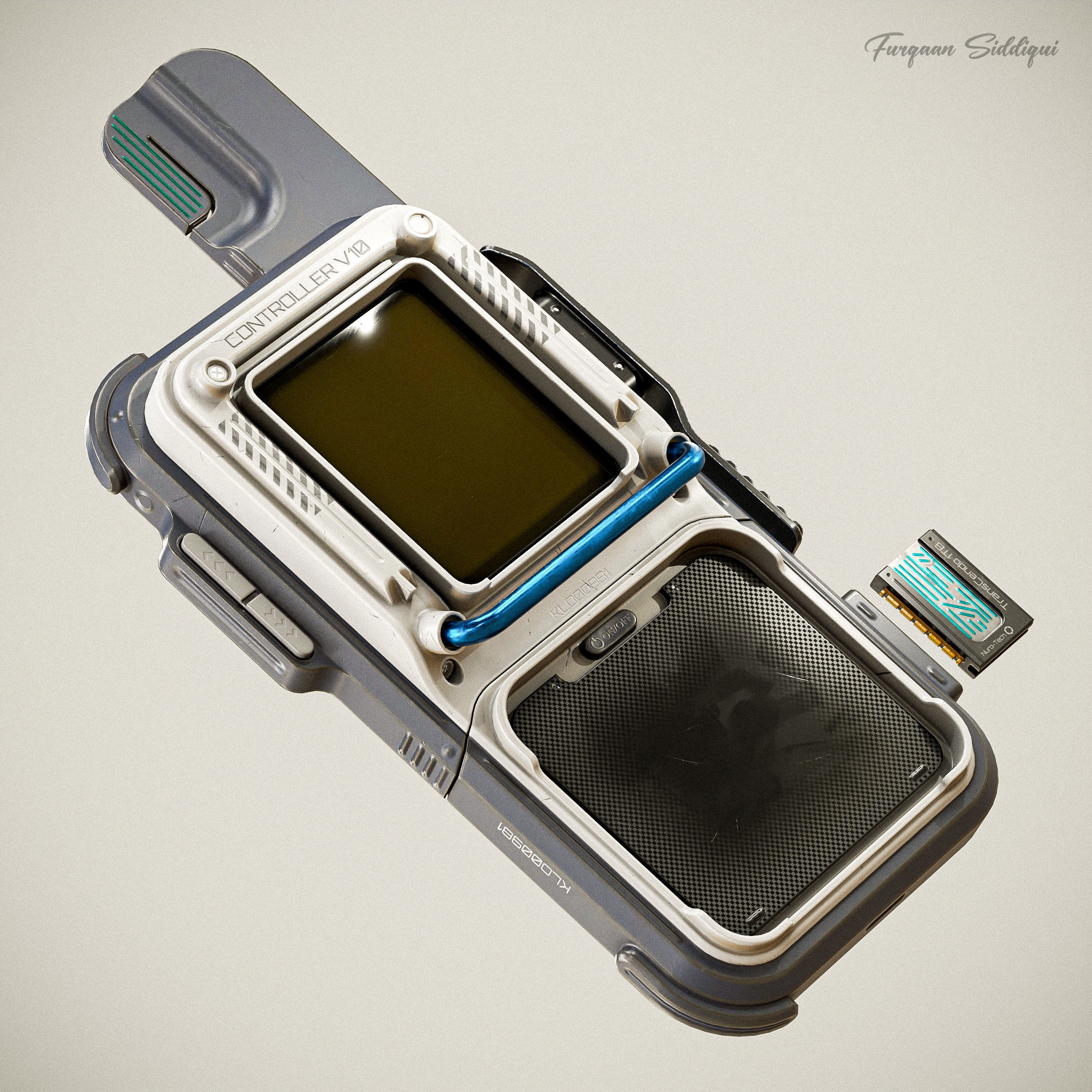 Sci-fi Controller V10 PBR Low-poly 3D model_13