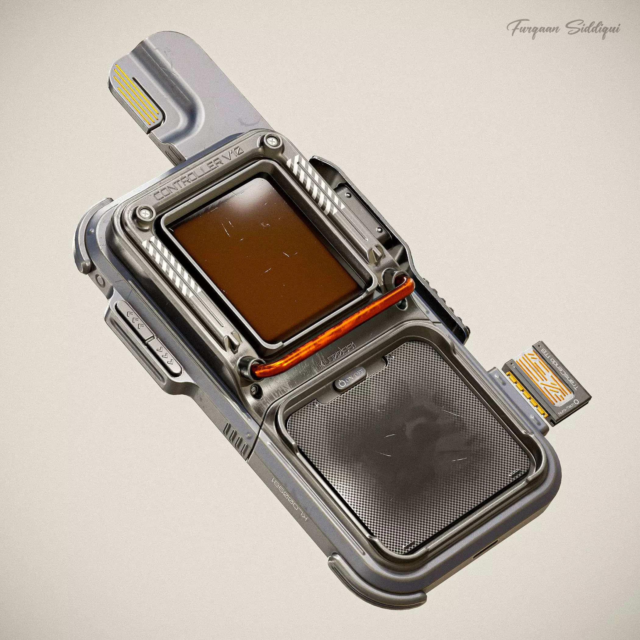 Sci-fi Controller V10 PBR Low-poly 3D model_0