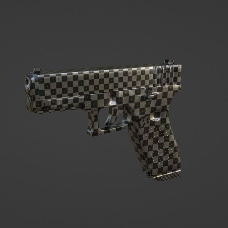  Pistol Gun Glock 17 5fth gen Roblox compatible Low-poly 3D model_8