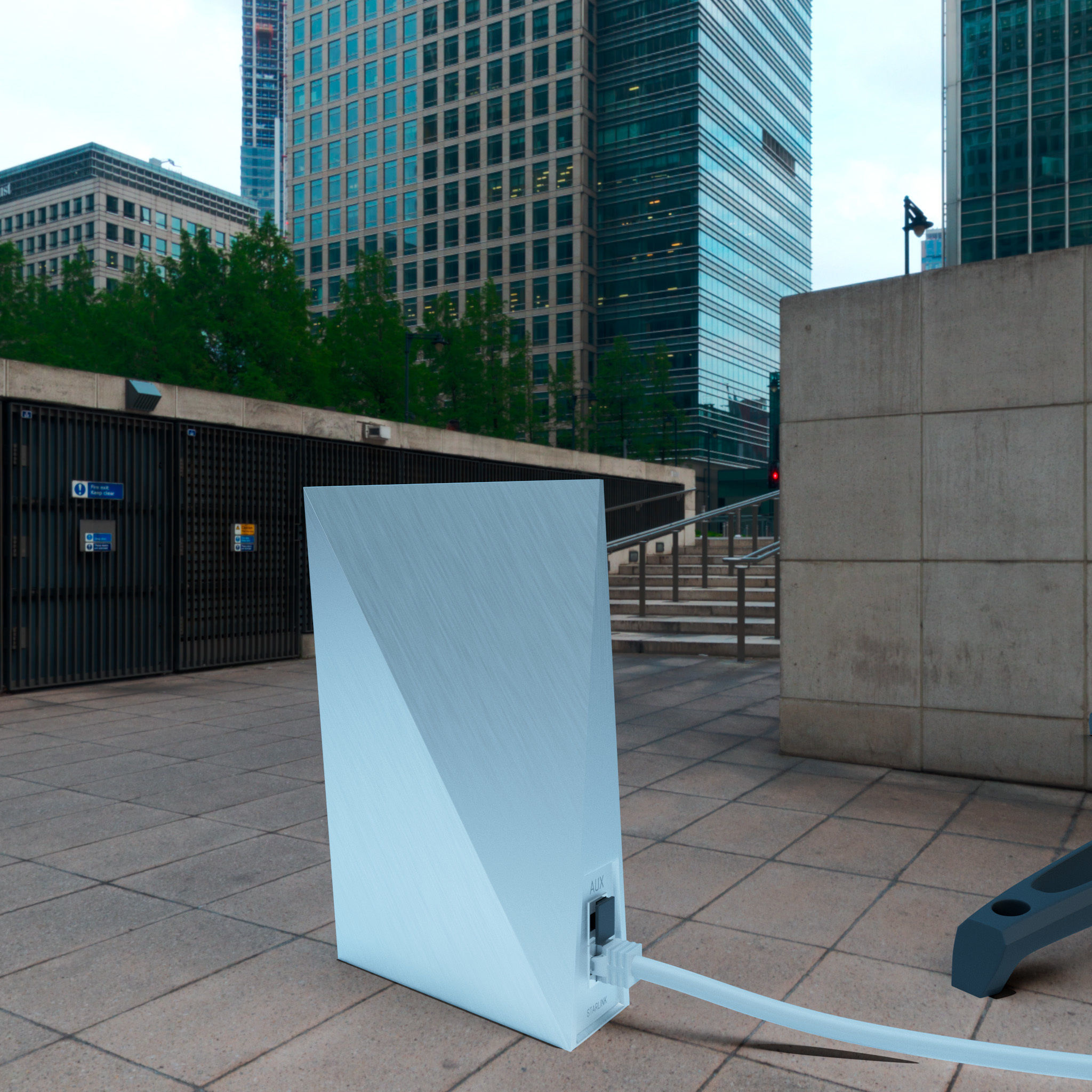 Starlink Dish and Router 3D model Low-poly 3D model_7