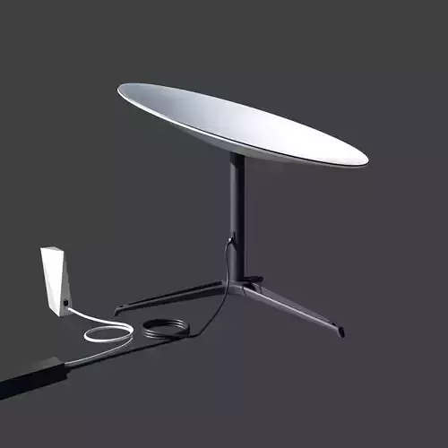 Starlink Dish and Router 3D model Low-poly 3D model