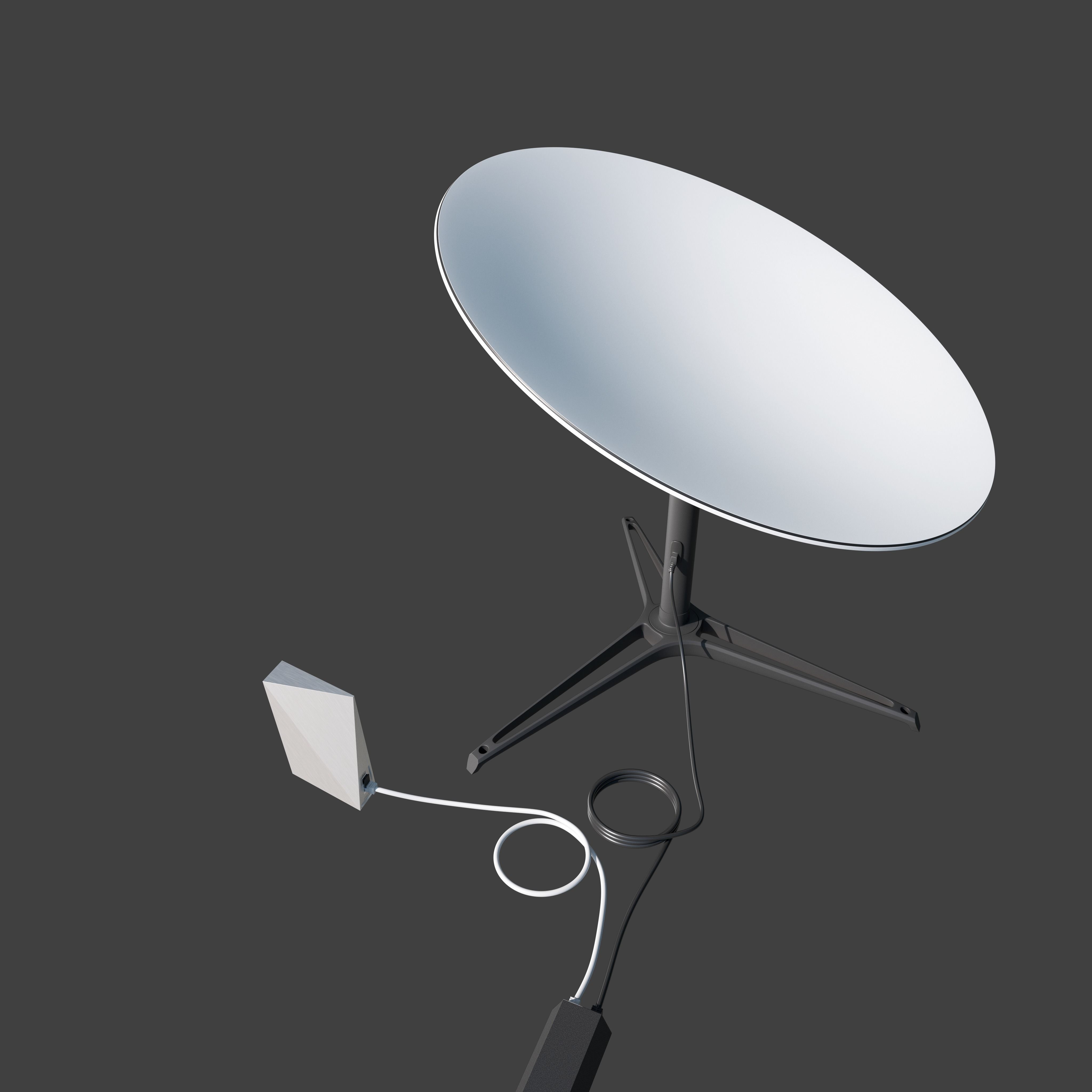 Starlink Dish and Router 3D model Low-poly 3D model_2