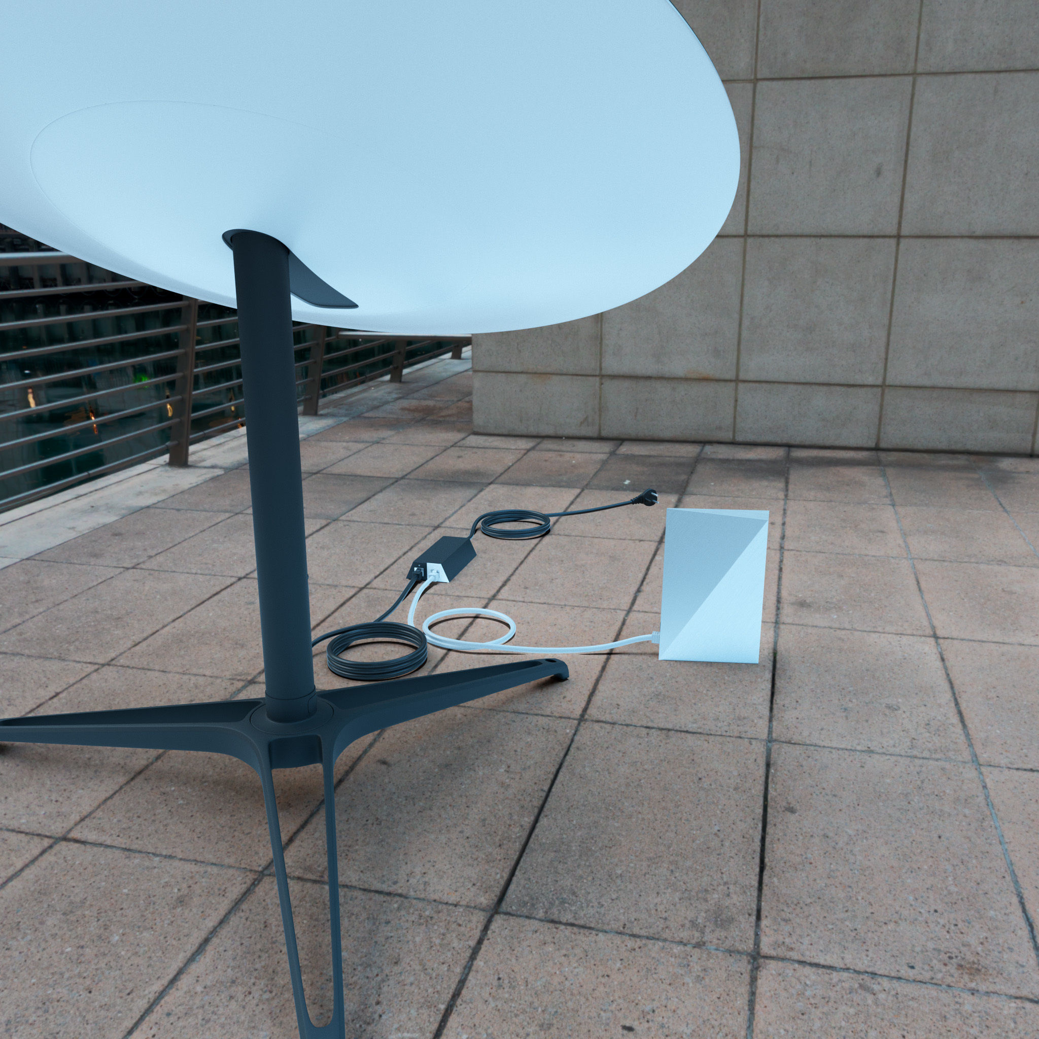 Starlink Dish and Router 3D model Low-poly 3D model_10