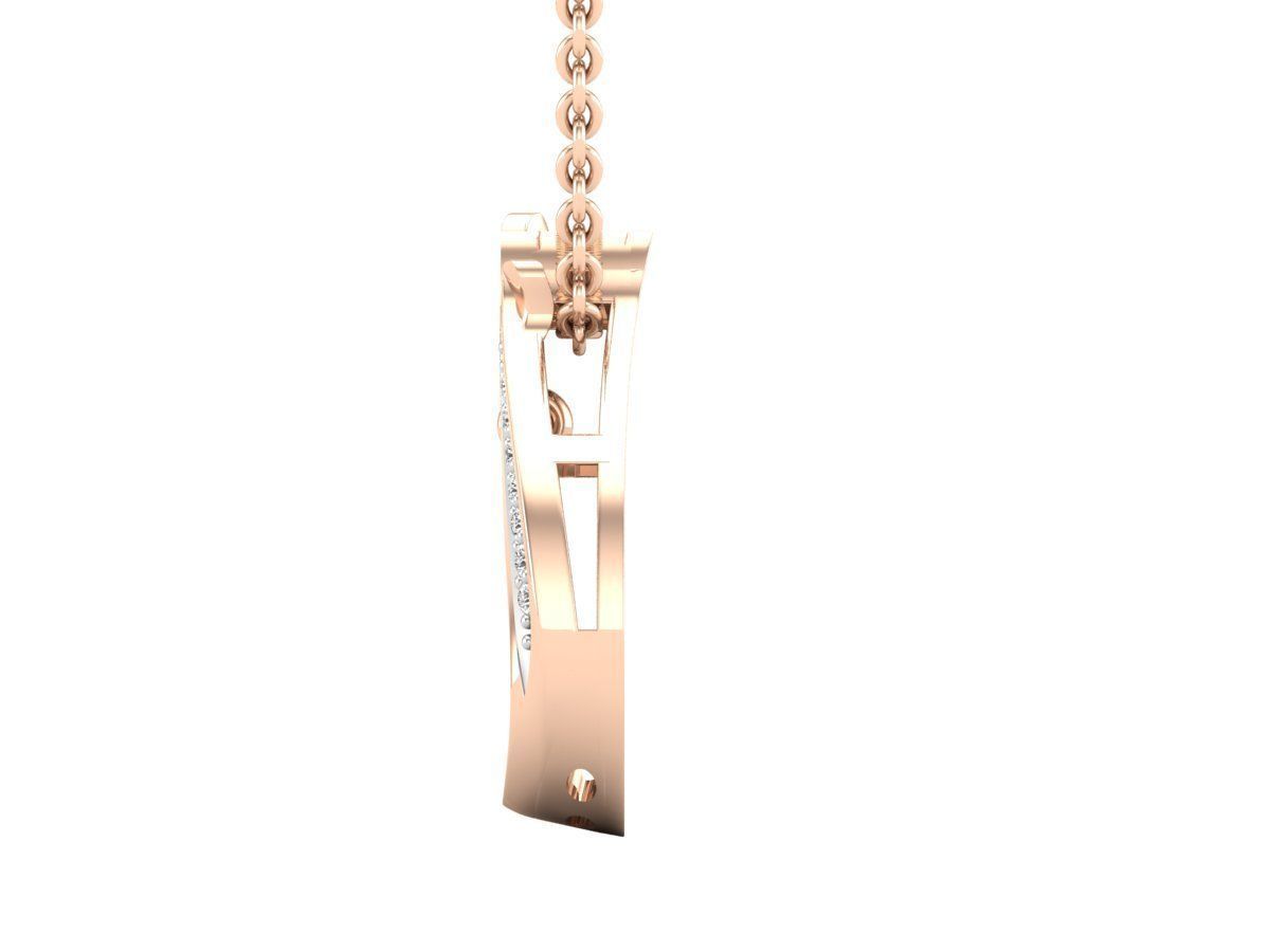 AV 420 Diamond Ladies Teardrop Dangling pendant 3D print model_10