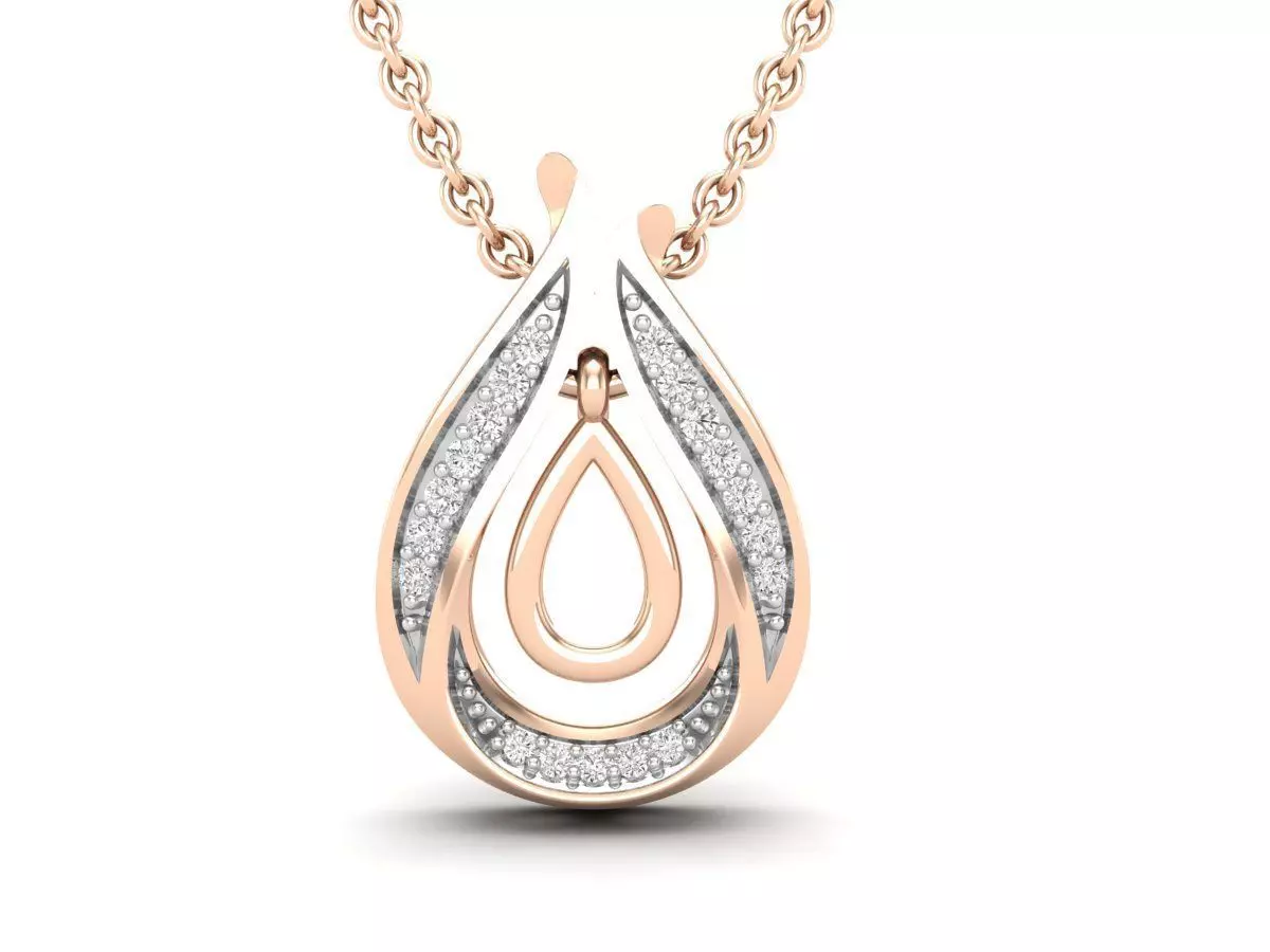 AV 420 Diamond Ladies Teardrop Dangling pendant 3D print model_0