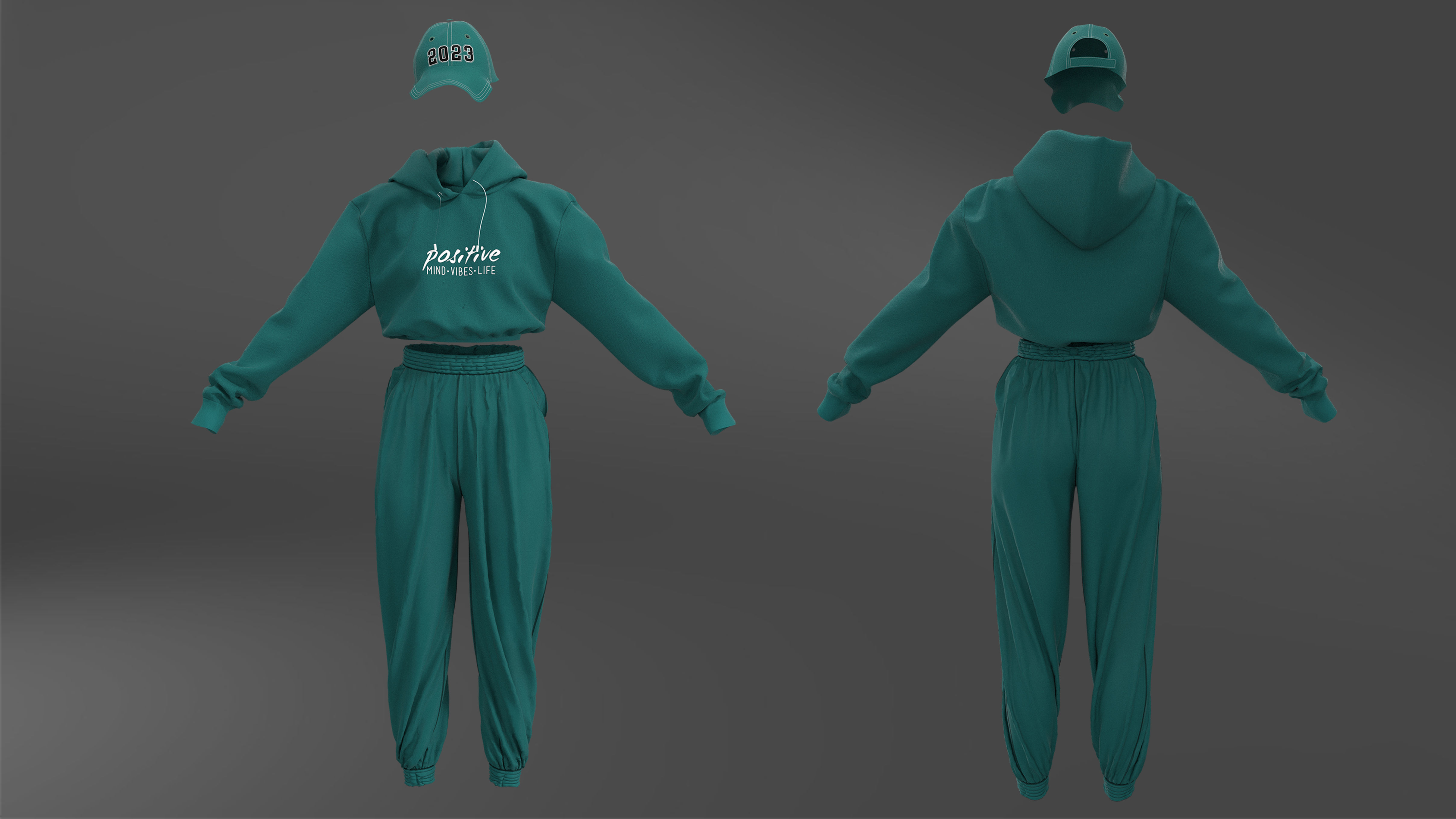 3D hoodie  3D pant  3D cap  3D model_1