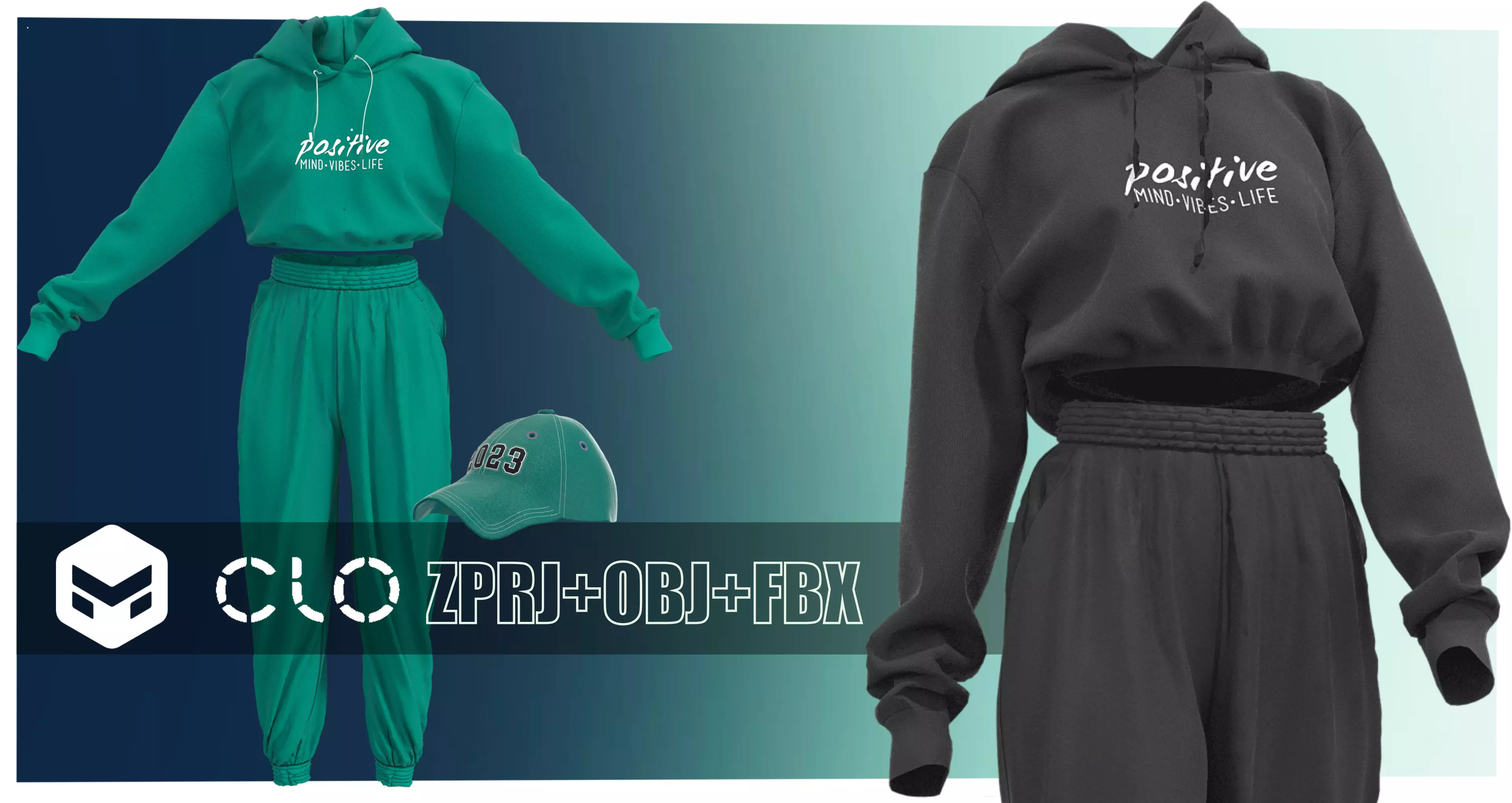 3D hoodie  3D pant  3D cap  3D model_0