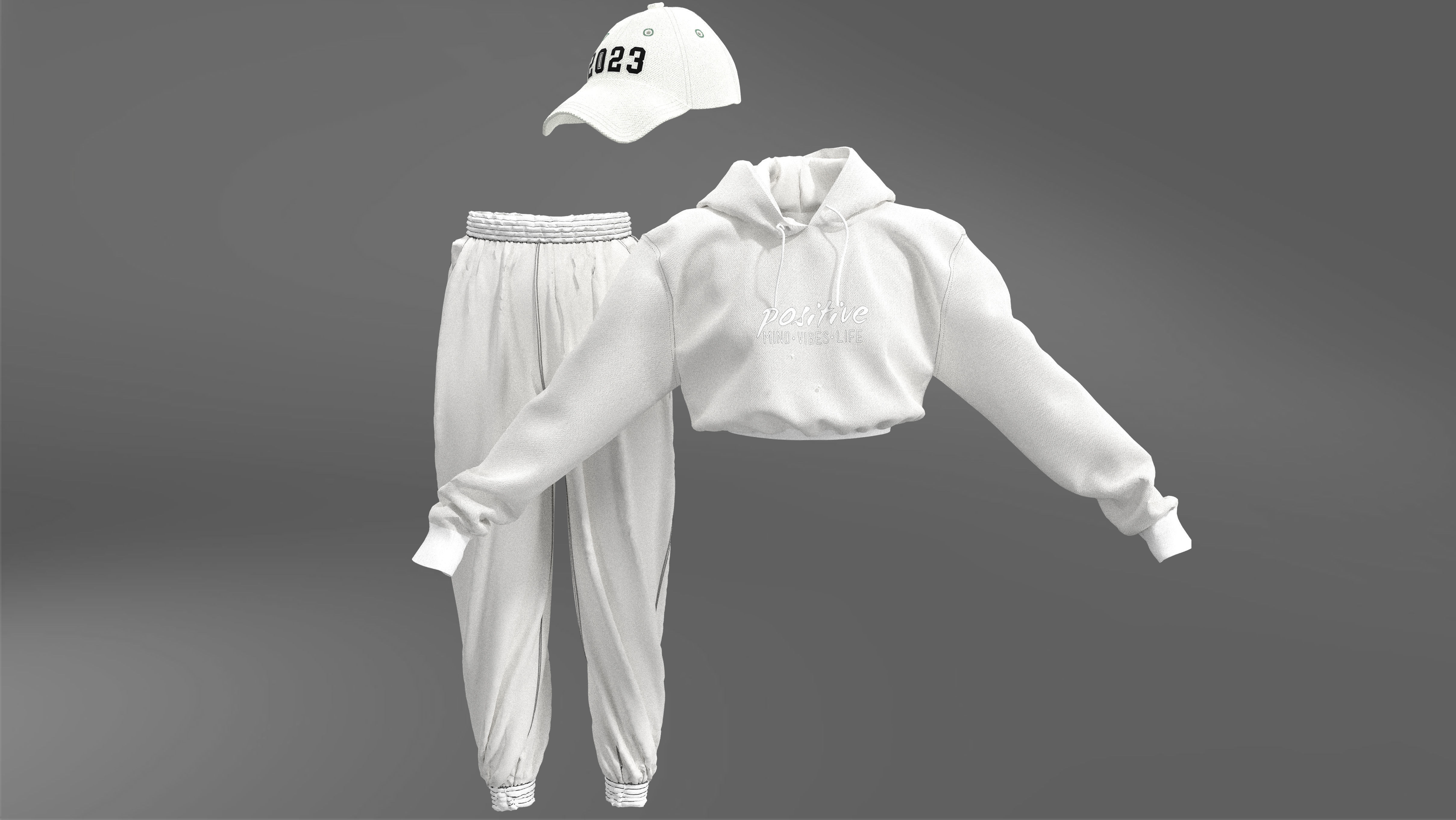 3D hoodie  3D pant  3D cap  3D model_3