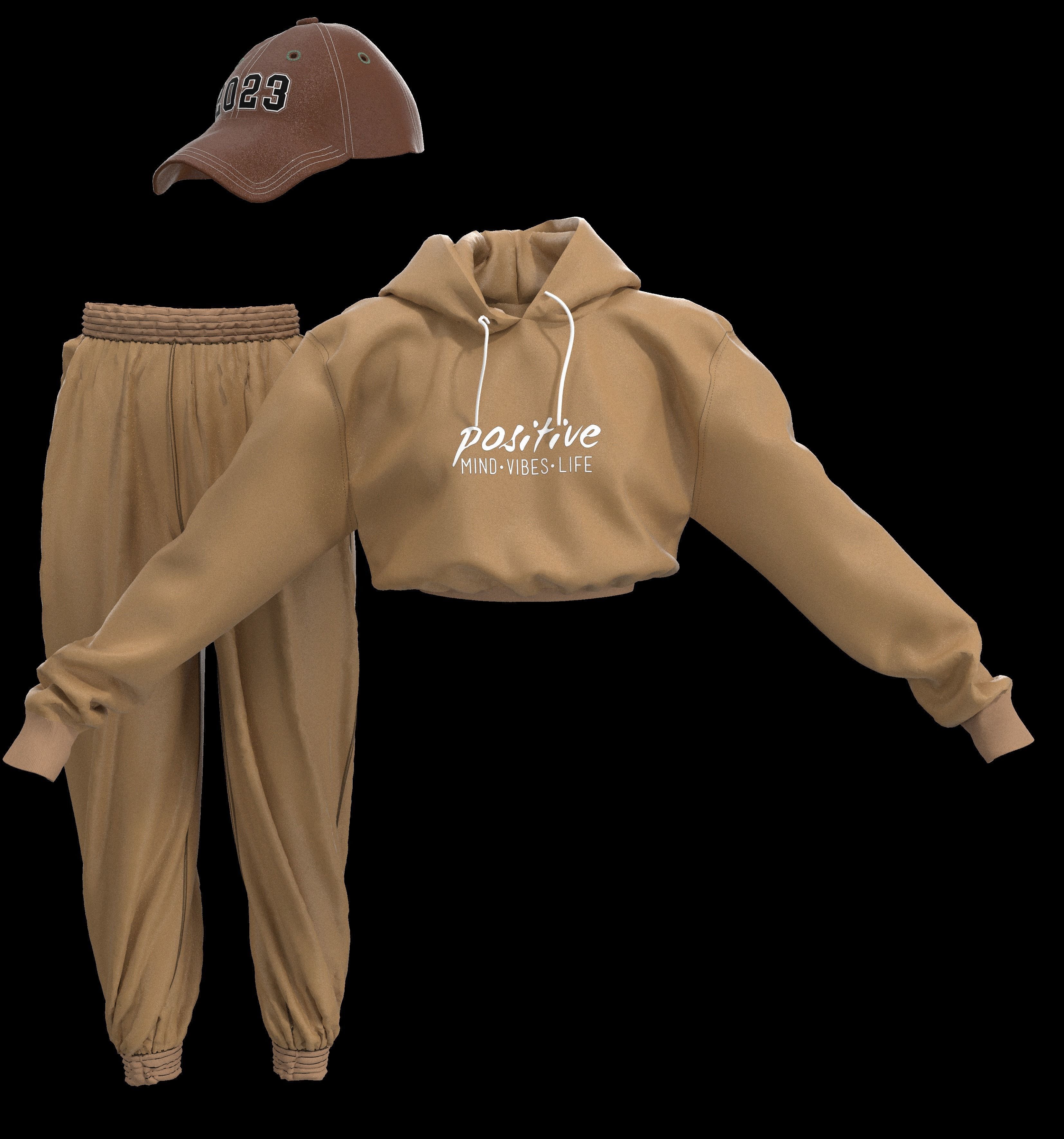 3D hoodie  3D pant  3D cap  3D model_4