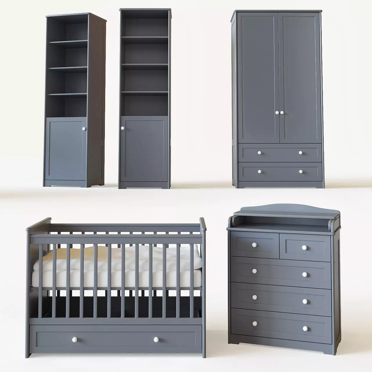 Children furniture set 3D model_0