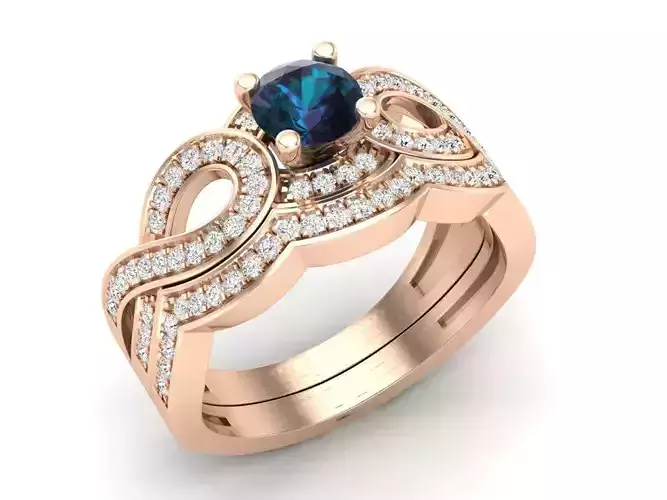 AV 427 Diamond jewelry ring and band for woman