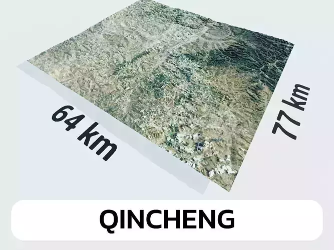 Qincheng China City Landscape 3D Model