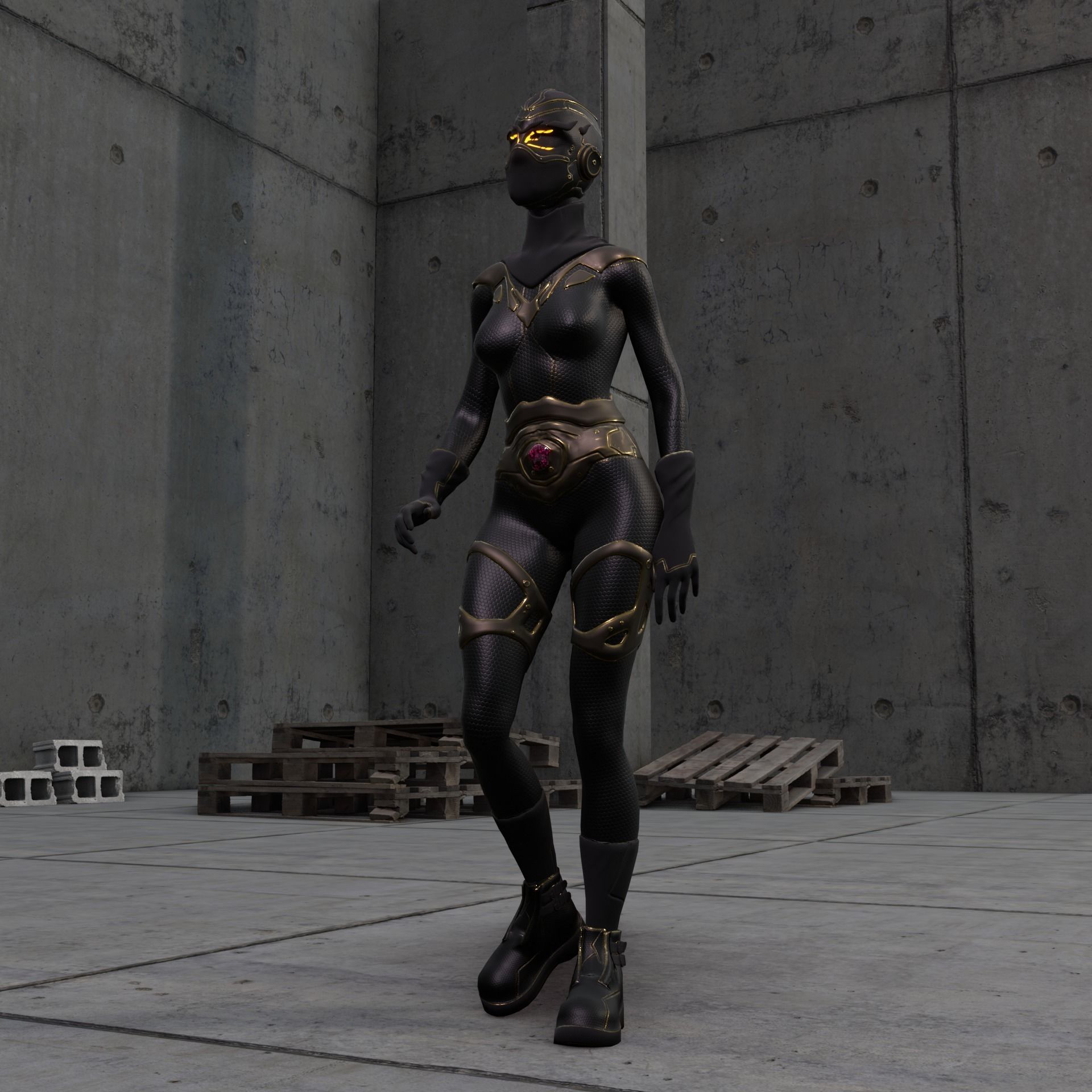 Sci-fi Thief - The Future Thief 3D Model Collection_14