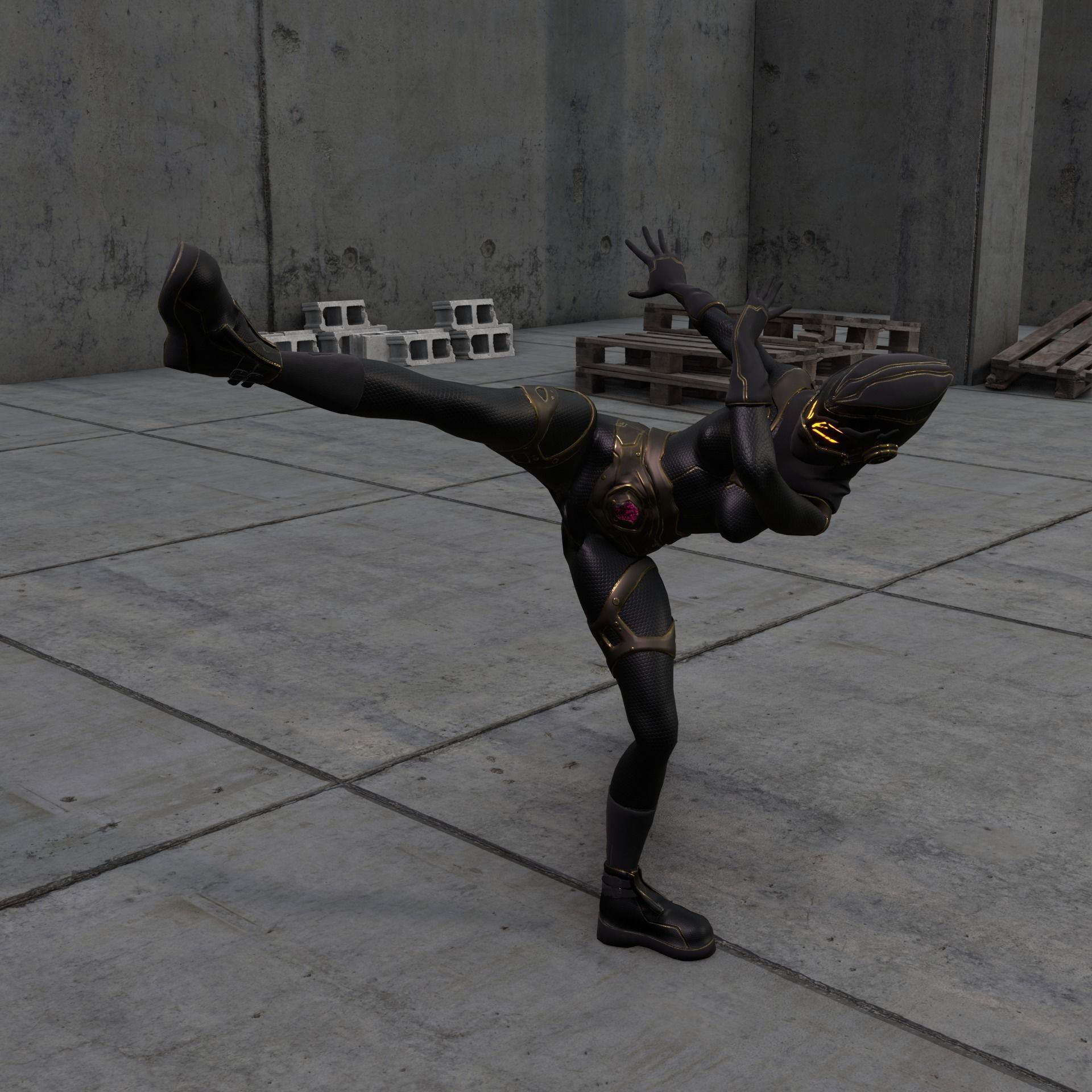 Sci-fi Thief - The Future Thief 3D Model Collection_10