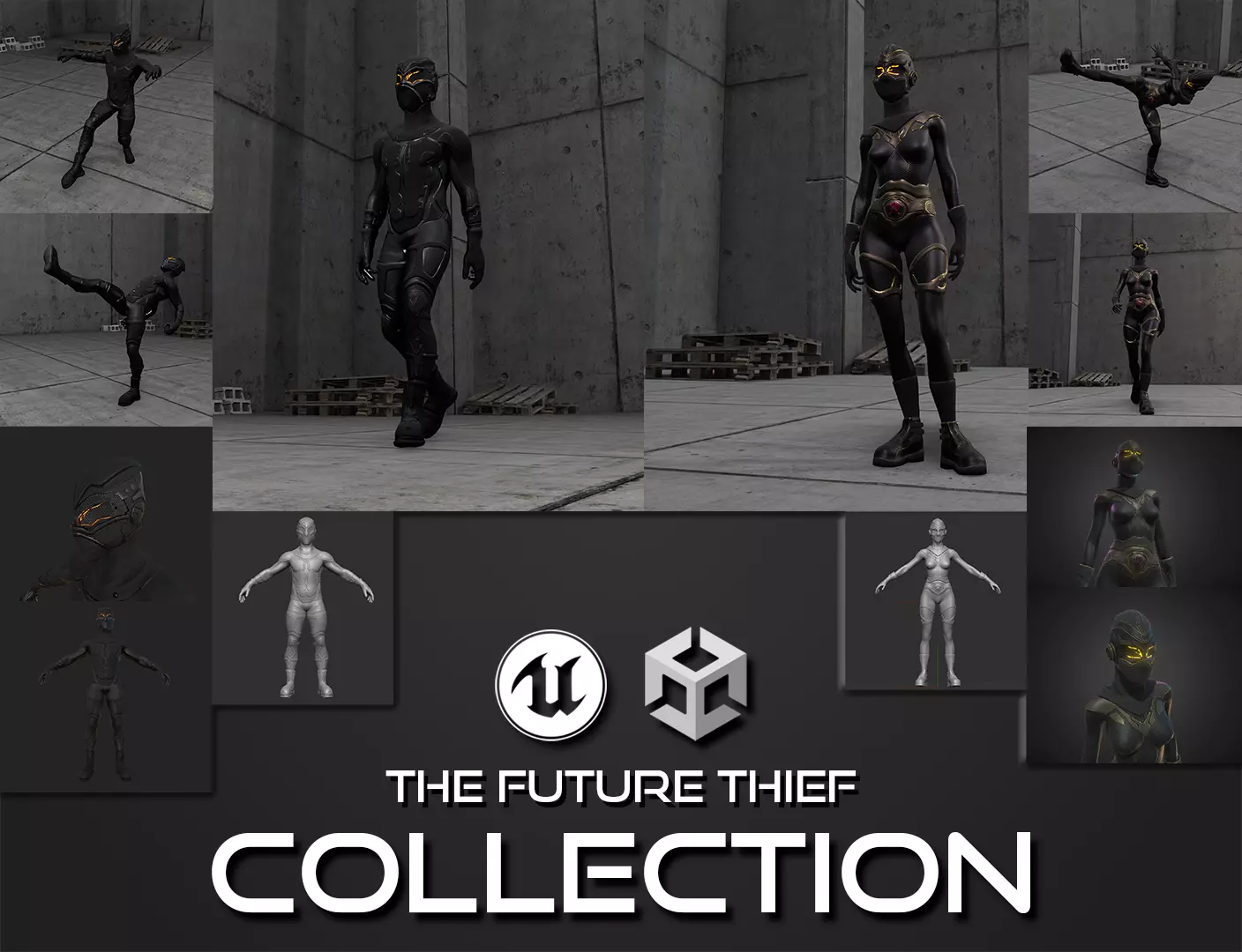 Sci-fi Thief - The Future Thief 3D Model Collection_0