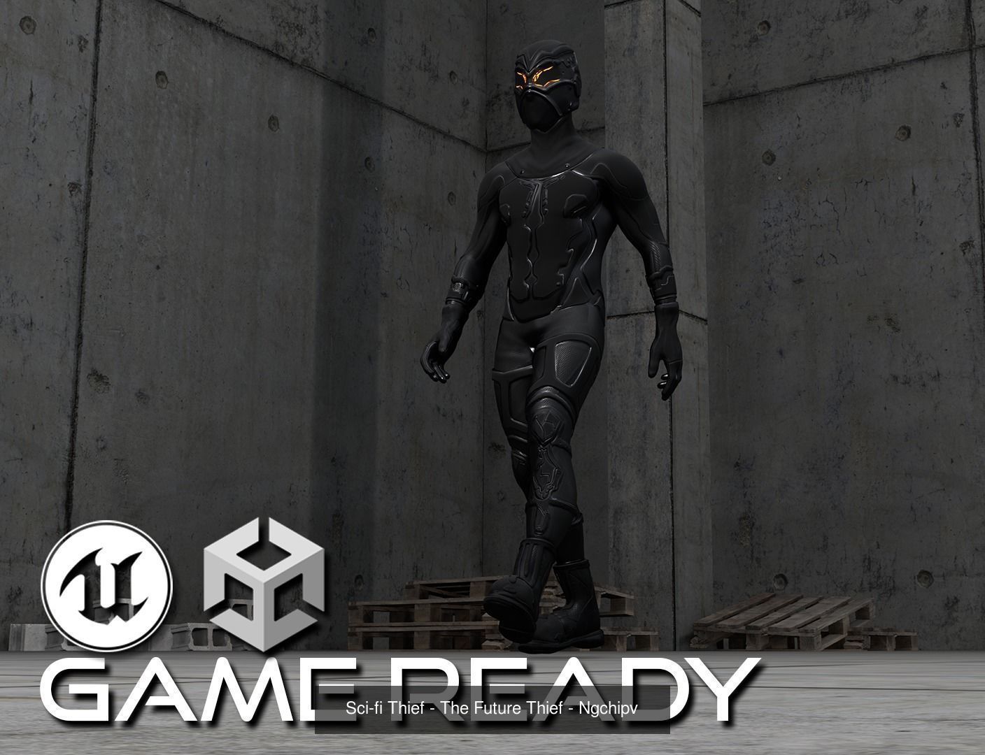 Sci-fi Thief - The Future Thief 3D Model Collection_4