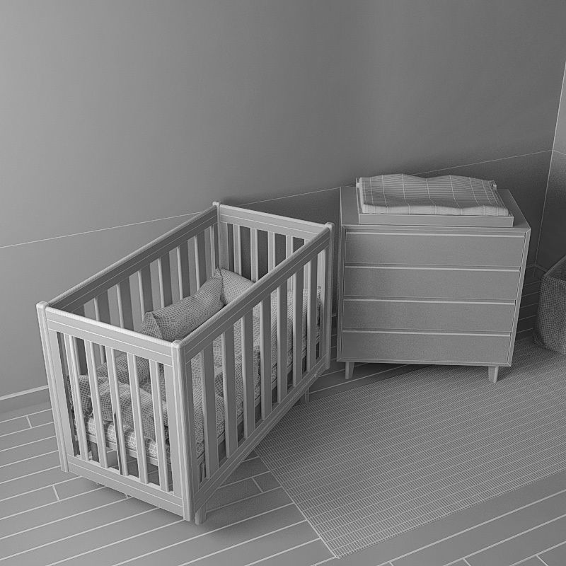 Children furniture set 3D model_4