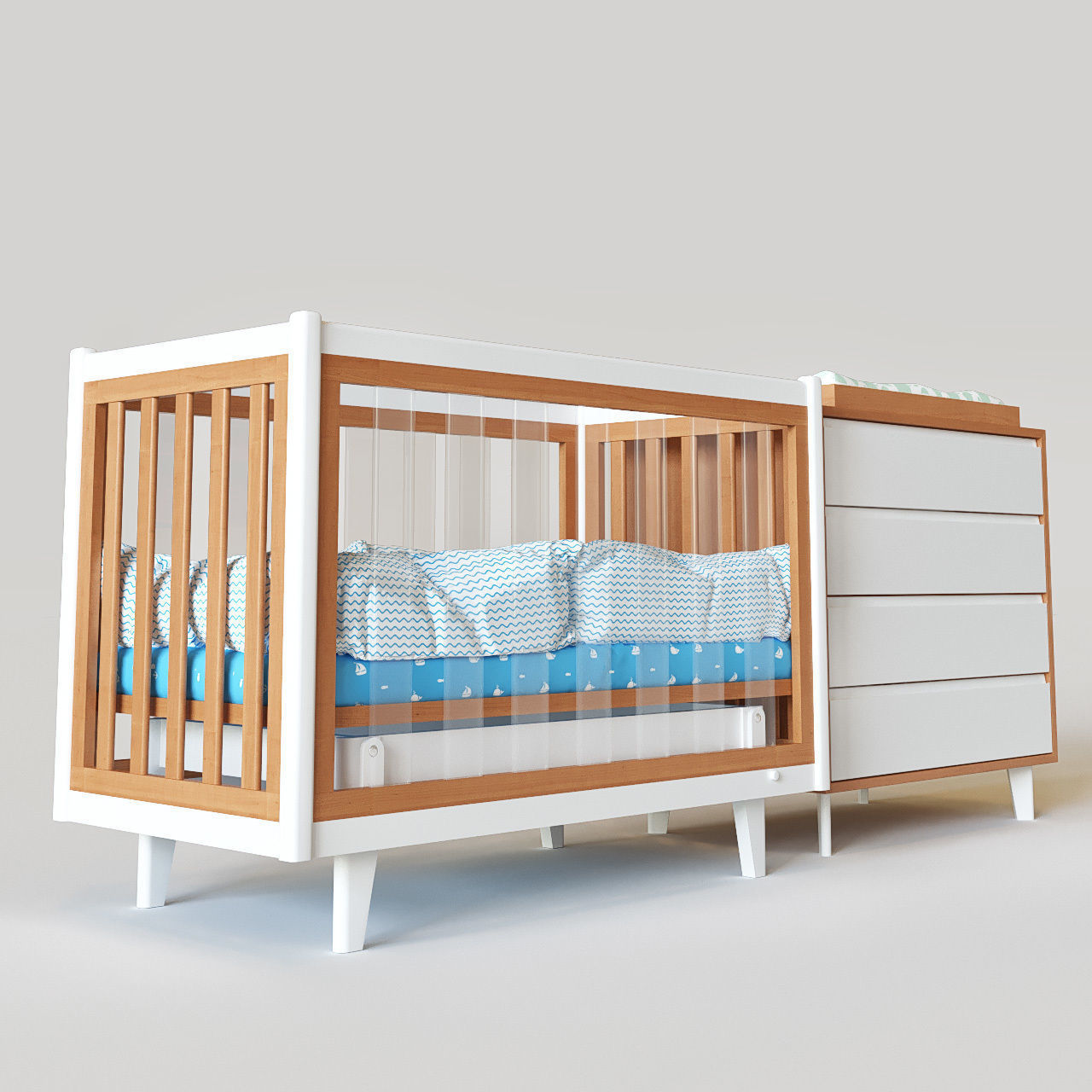 Children furniture set 3D model_2