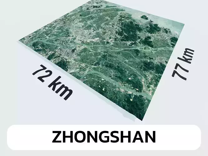 Zhongshan China City Landscape 3D Model