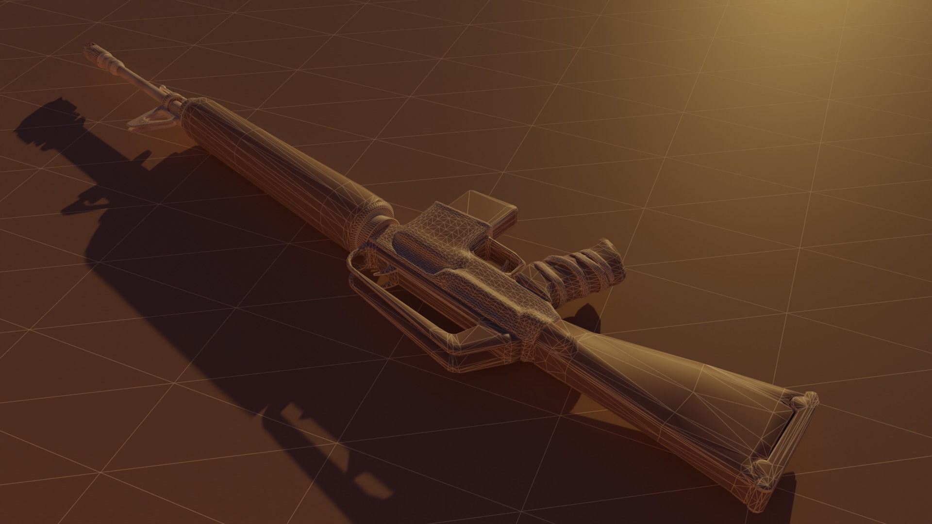 rifle two ar - rifles Low-poly 3D model_9
