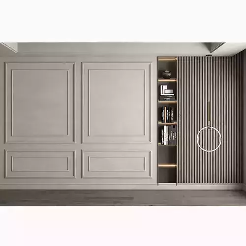  Contemporary wall panel of living room