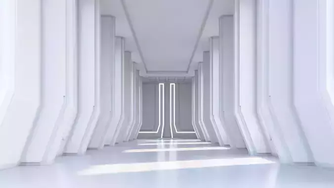 The great hall Low-poly 3D model