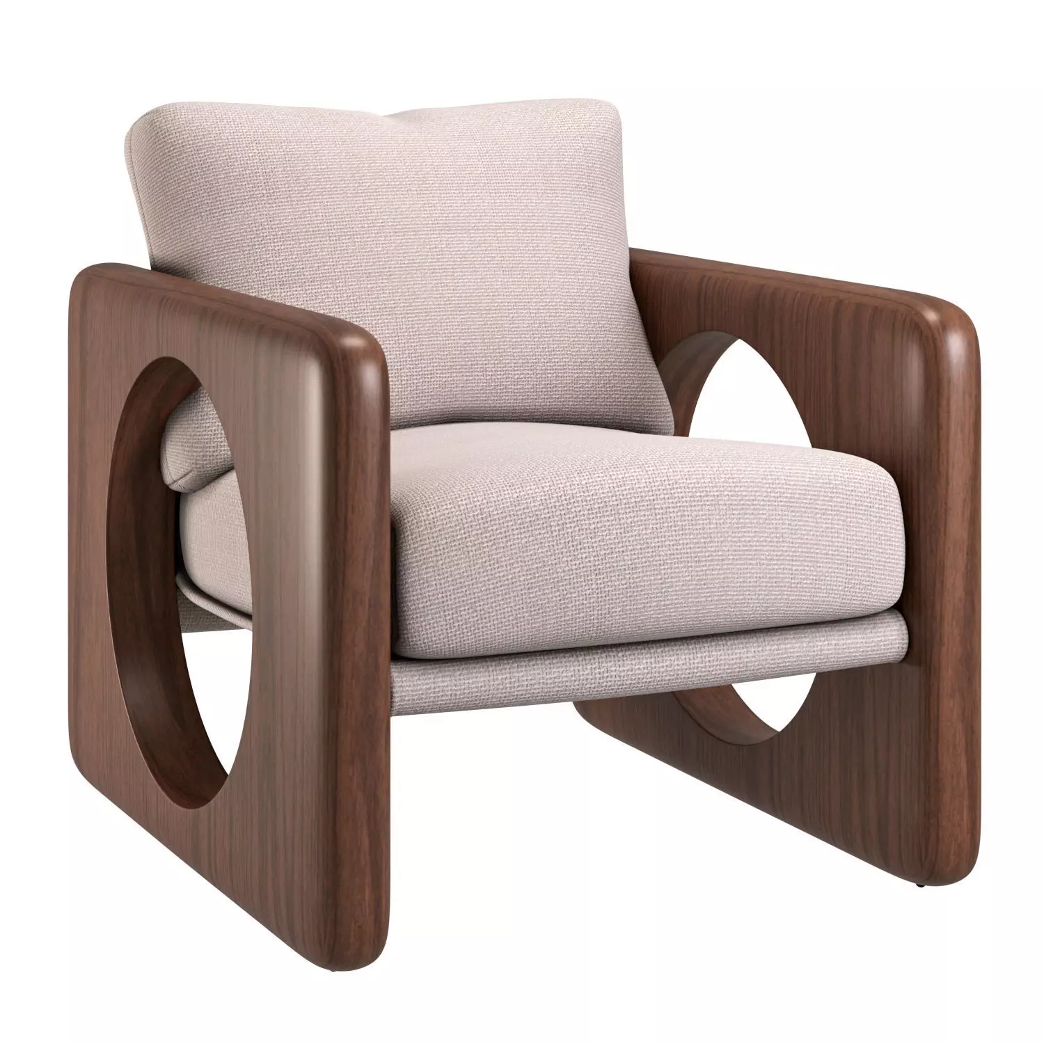 Downey Chair Gibson Wheat 3D model