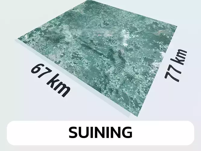 Suining China City Landscape 3D Model