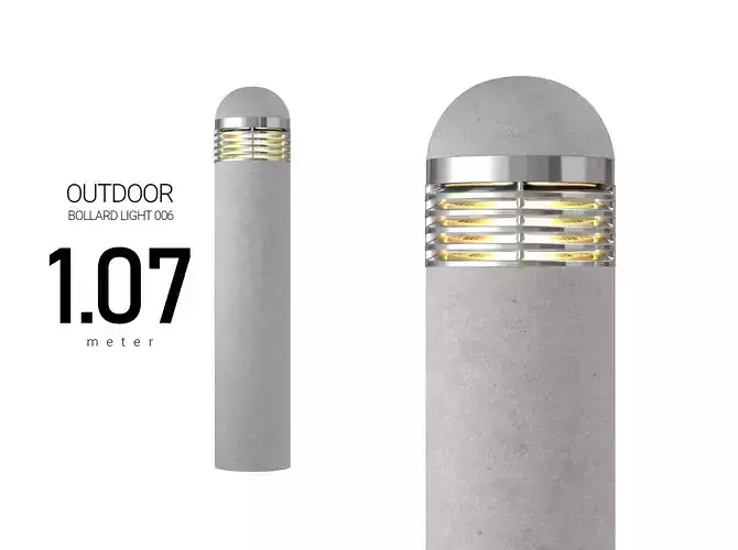 Outdoor Concrete Bollard Light
