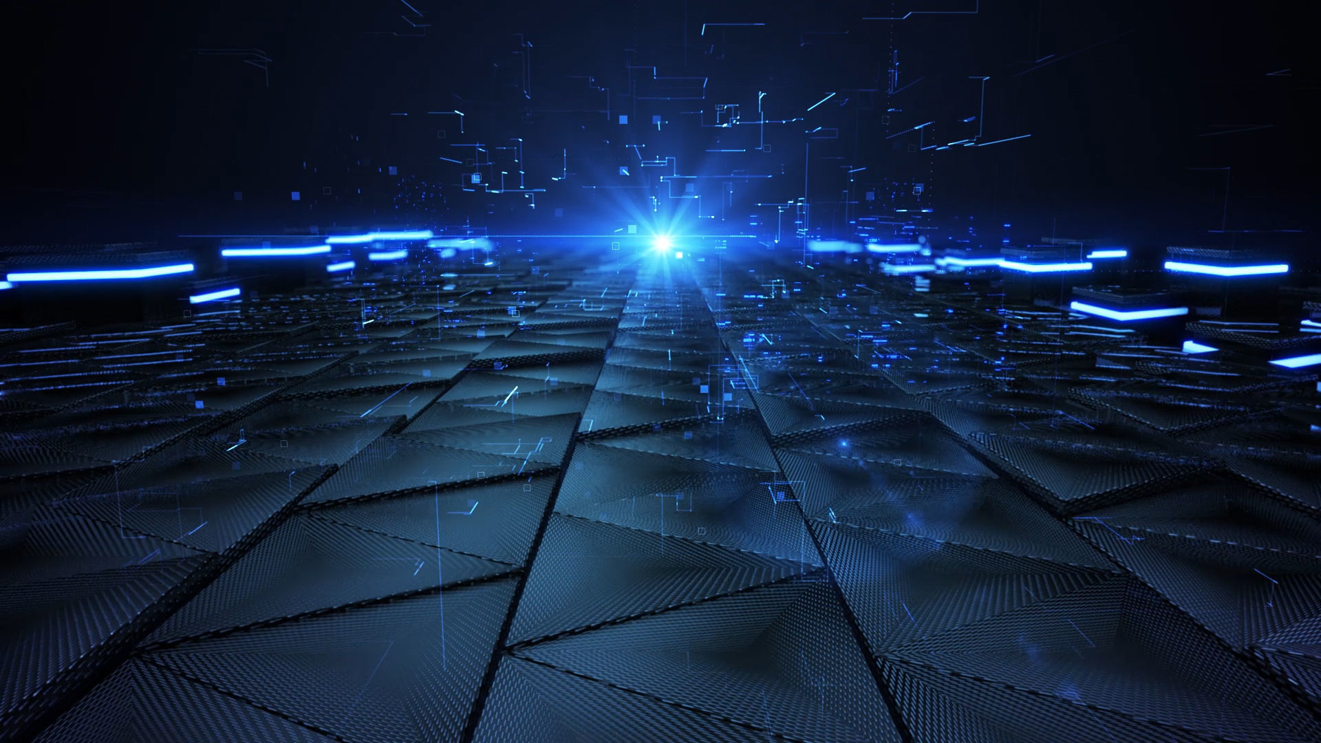 Future Technology Cyberpunk Tunnel 3D model_2