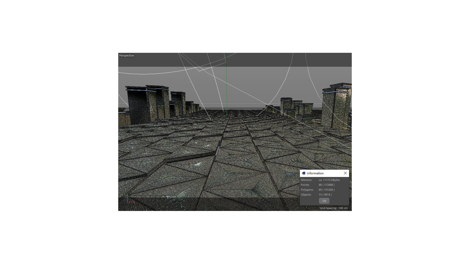 Future Technology Cyberpunk Tunnel 3D model_6