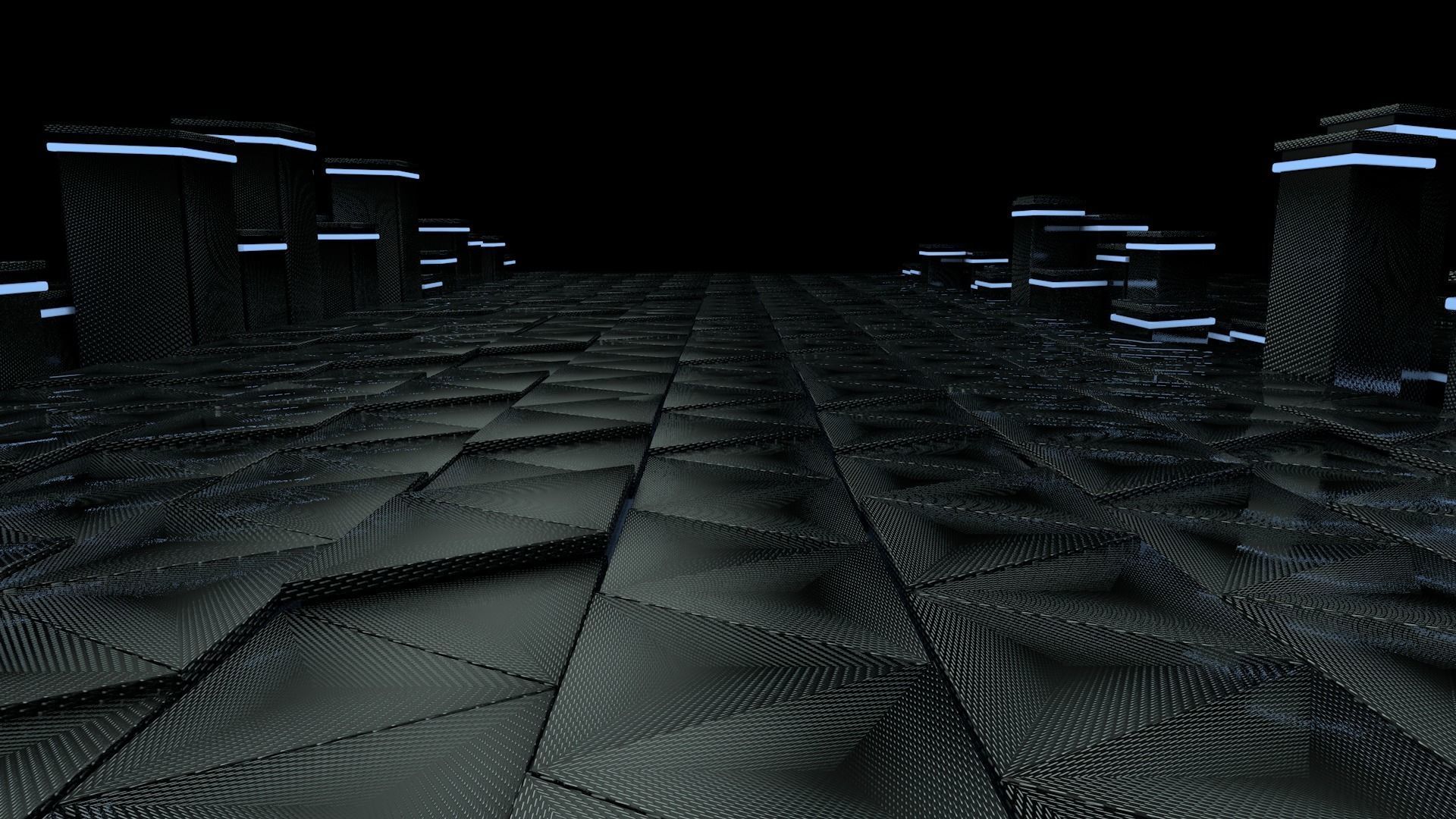 Future Technology Cyberpunk Tunnel 3D model_3