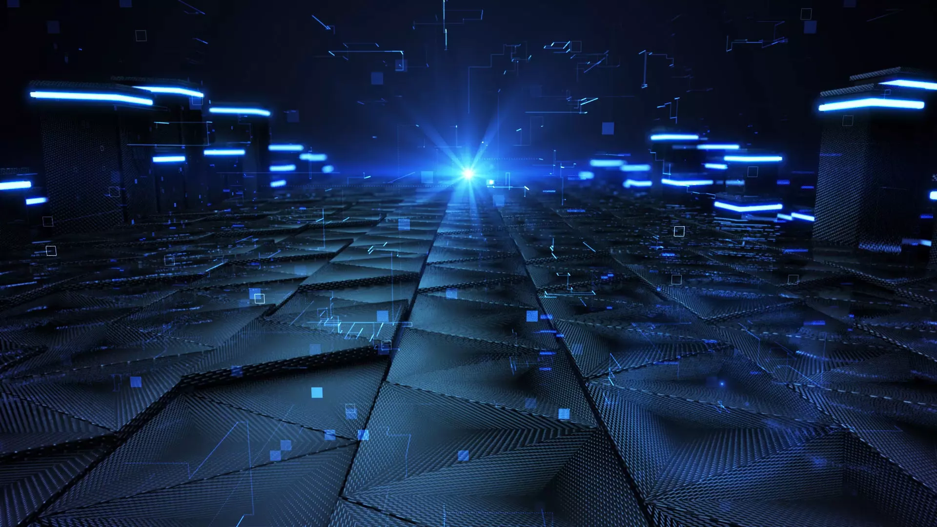 Future Technology Cyberpunk Tunnel 3D model_0