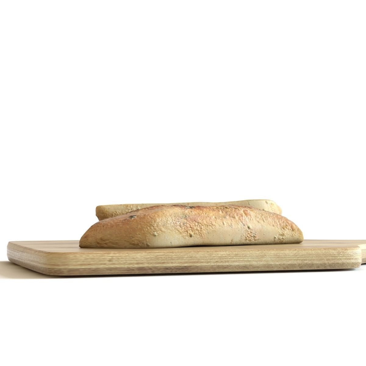 Bread bun Lowpoly Low-poly 3D model_5