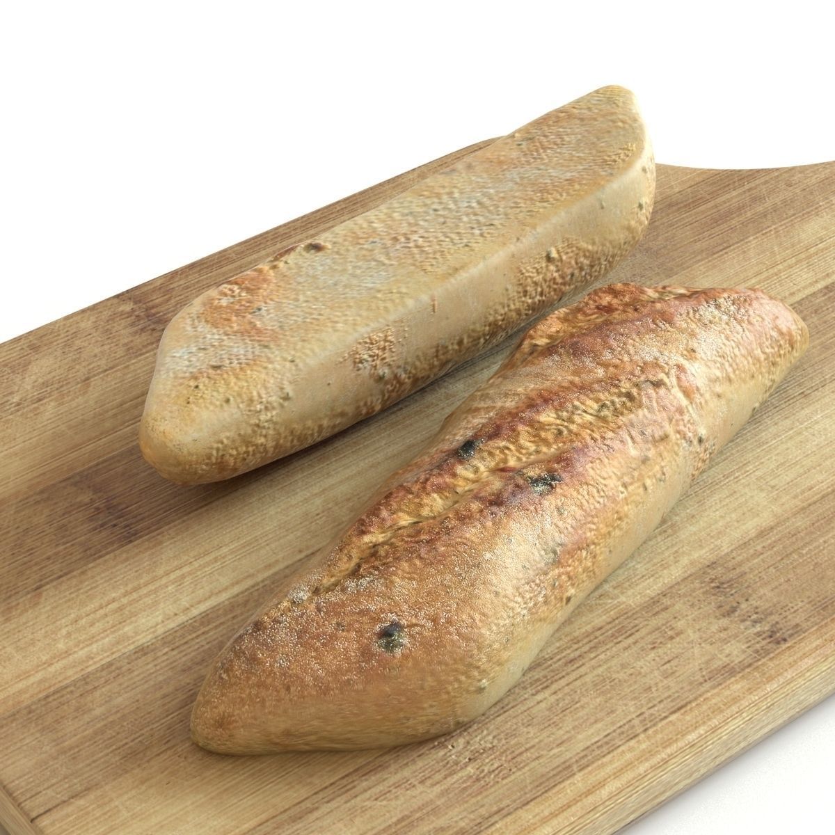 Bread bun Lowpoly Low-poly 3D model_4