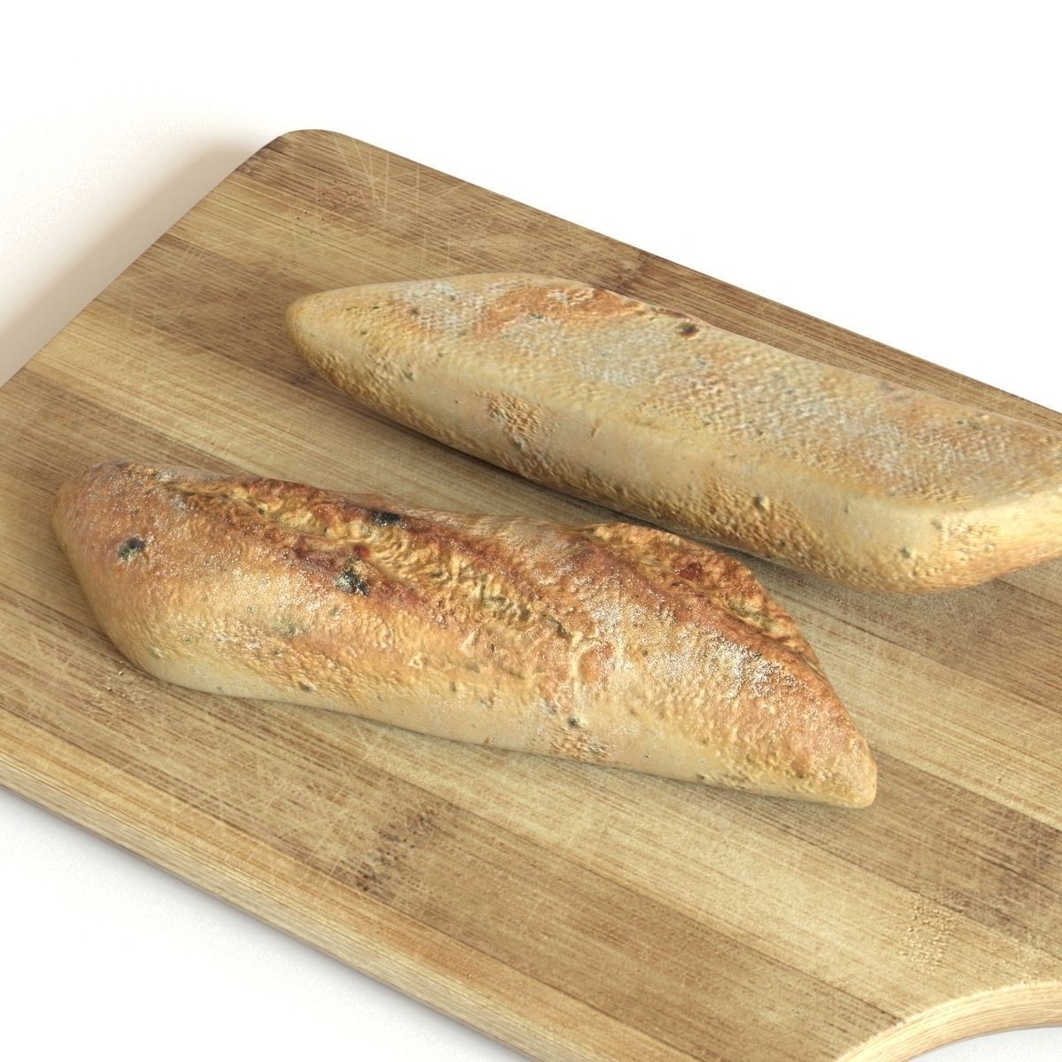 Bread bun Lowpoly Low-poly 3D model_3